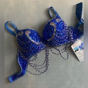 NWT Sequined Rave Bra/Belly Dancer Bra